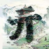 AI绘画杭州灵隐寺风景：探索新艺术形式的魅力